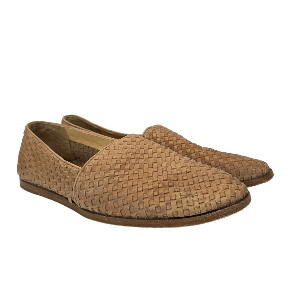 Nisolo Men’s Almond Toe Alejandro Woven Slip on Leather Shoes Brown Size 11 - Picture 5 of 12
